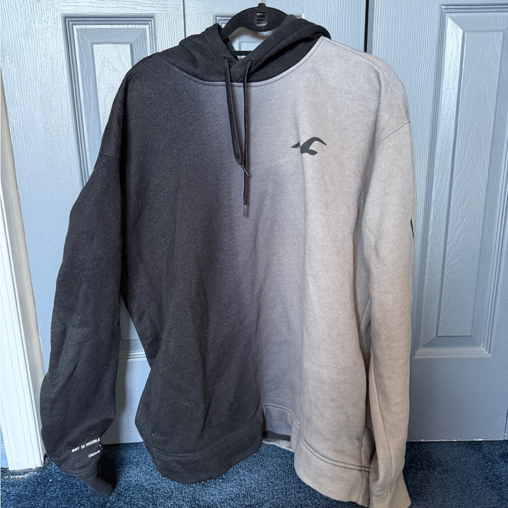 Hollister Gradient Black and Gray Hoodie